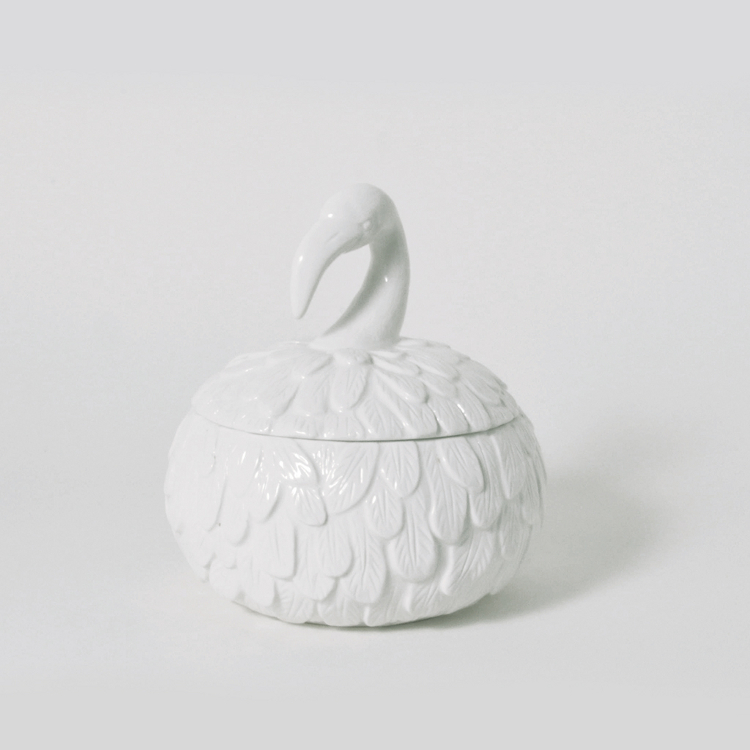 Feathered Nest Flamingo Ceramic Canister