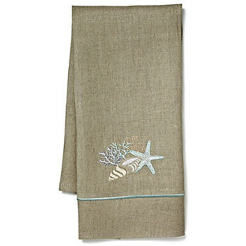 Shell Collection Natural Linen Guest Towel
