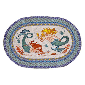 Mermaids Oval Patch Rug