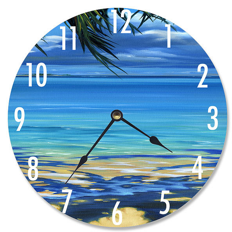 Palm Tree Shadows Wall Clock