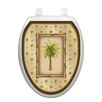 Palm Tree Toilet Seat Decoration