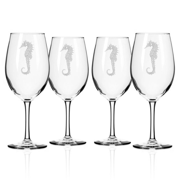 Seahorse AP Large Wine Glasses S/4