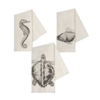 Sea Life Hand Towels Set Of 3