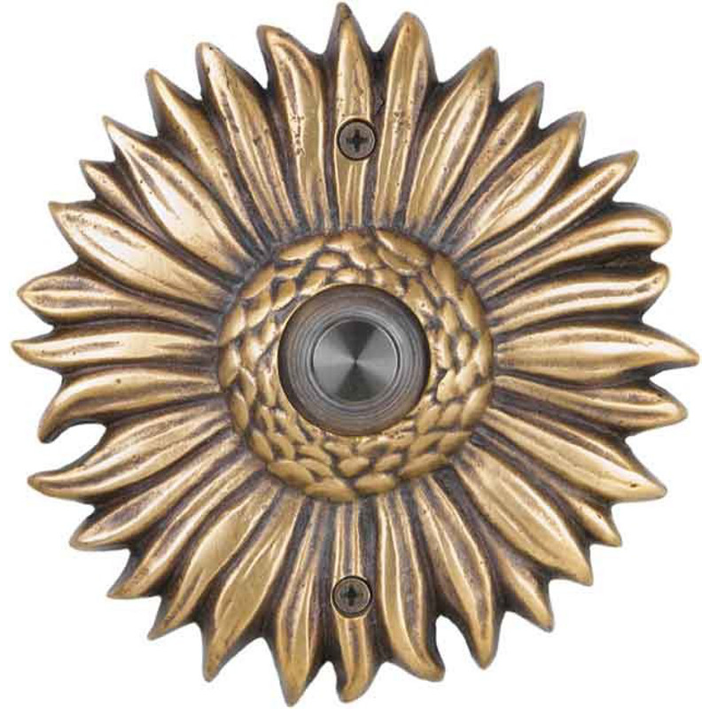 Sunflower Brass Doorbell