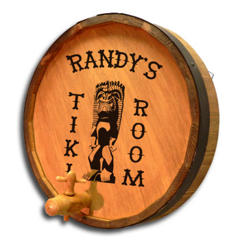Tiki Room Quarter Barrel Sign Personalized
