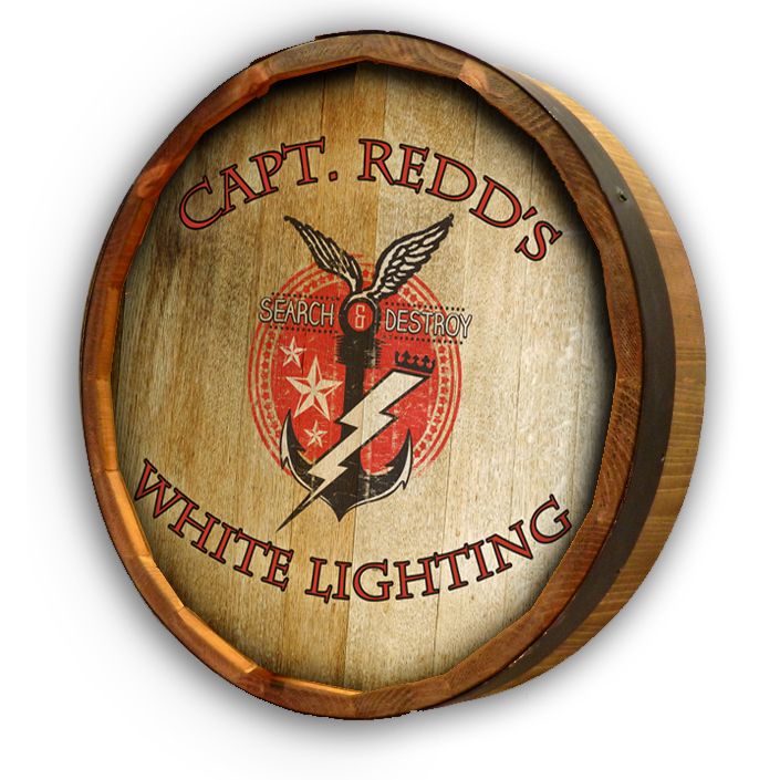 White Lightning Quarter Barrel Wall Sign Personalized