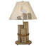 Distressed Grey Dock Pilings lamp with Grey Pelican shade table Lamp 2 for 1 sale 