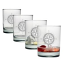 Compass Etched Dor Glass Set