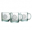 Compass Etched Coffee Mug Glass Set