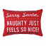 Naughty Feels Nice Emb Vel Pillow