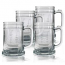 Clipper Ship Etched Tankard Beer Mug Set