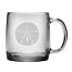 Sand Dollar Etched Coffee Mug Glass Set