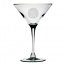 Sand Dollar Etched Martini Glass Set