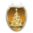 Golden Christmas Tree Toilet Seat Decoration