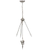 30"H Nickel 3 Lt Inverted Pendant Hardware