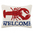 Welcome Lobster Hook Pillow