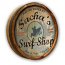 Surf Shop Quarter Barrel Wall Sign Personalized