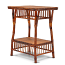 Bombay Side Table Woven Top and Shelf Frame Color - Antique Tortoise