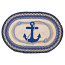 Navy Anchor Stars Oval Patch Rug