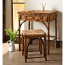 Coastal Rattan Writing Desk And Stool Set