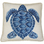 Dark Blue Turtle Needlepoint Pillow