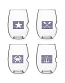 Govino Nautical / 16oz Dishwasher Safe Set of 4 