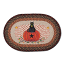 Black Cat Pumpkin Oval Patch Rug
