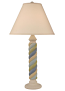 Multi Cottage Stripe Small Rope Table Lamp