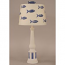 Fish Themed Striped Pedestal Accent Lamp School of fish shade 