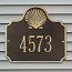 Scallop Shell Address Plaque - One Line