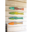 Recycled Wood Antique Fish Wall Art, Set of 4