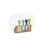 Tempered Glass/Bamboo Monaco Cheese Board, Bamboo/Glass