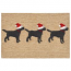 Liora Manne Frontporch 3 Dogs Christmas Indoor/Outdoor Rug - Natural, 20" By 30"