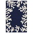 Coral Border Navy Rug 24" X 36"