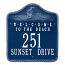 Personalized Welcome To The Beach Plaque, Blue / White