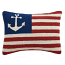 Anchor American Flag Hook Pillow