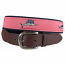 Bill Fish Leather Tab Belt | Coral
