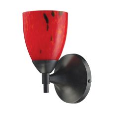 Celina 1 Light Sconce In Dark Rust And Fire Red