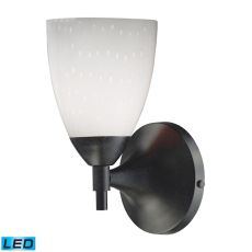 Celina 1 Light Led Sconce In Dark Rust And Simple White