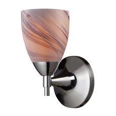 Celina 1 Light Sconce In Polished Chromew And Creme Glass
