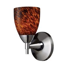 Celina 1 Light Sconce In Polished Chrome And Espresso