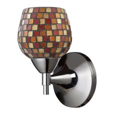 Celina 1 Light Sconce In Polished Chrome And Multi Fusion Glass