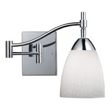 Celina 1 Light Swingarm Sconce In Polished Chrome And Simple White