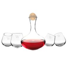 Personalized 5Pc. Wine Decanter & Tipsy Tasters Set