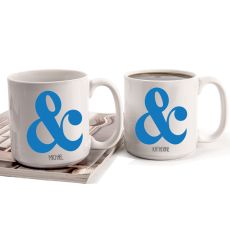 Personalized 20 Oz. Ampersand Large Coffee Mugs (Set Of 2)