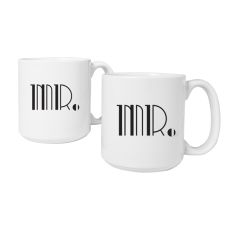 Mr. & Mr. Gatsby 20 Oz. Large Coffee Mugs (Set Of 2)