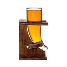 Personalized 16 Oz. Viking Knot Rustic Beer Horn