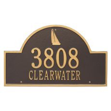 Personalized Sailboat Arch Plaque, Bronze / Gold