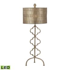 Metal Led Table Lamp In Gold Leaf