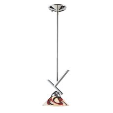 Refraction 1 Light Pendant In Polished Chrome And Creme White Glass